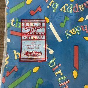 Vintage High Style Gift Wrap Paper Jillian & Roberts 2 Sheets 20x30, NEW